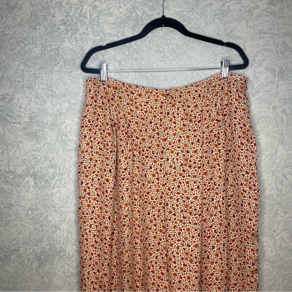 NWT Linda Allard Ellen Tracy floral silk flowy pants